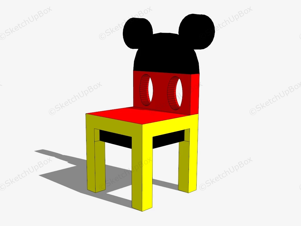 Kids Bear Chair sketchup model preview - SketchupBox