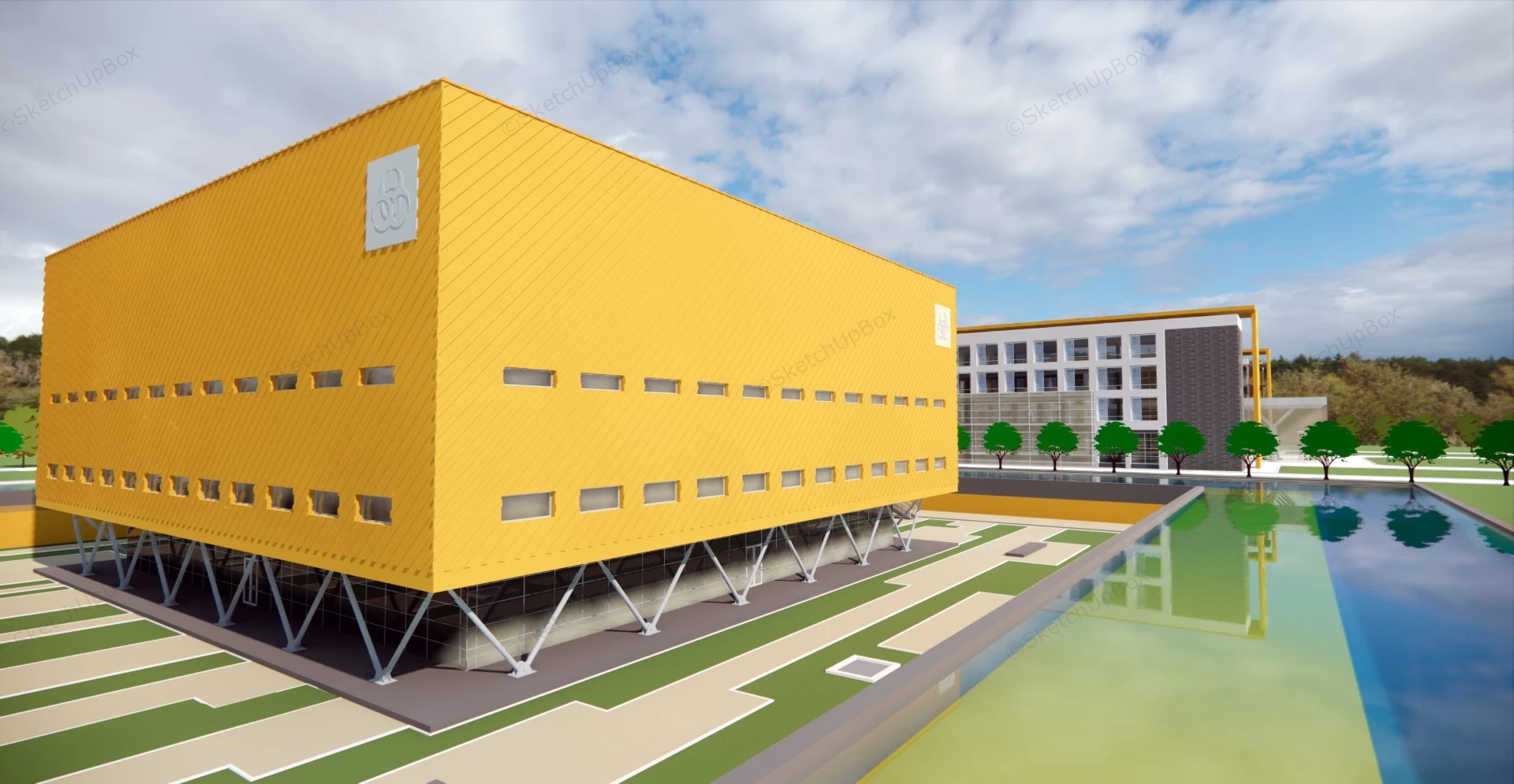 Biohazard Research Center sketchup model preview - SketchupBox