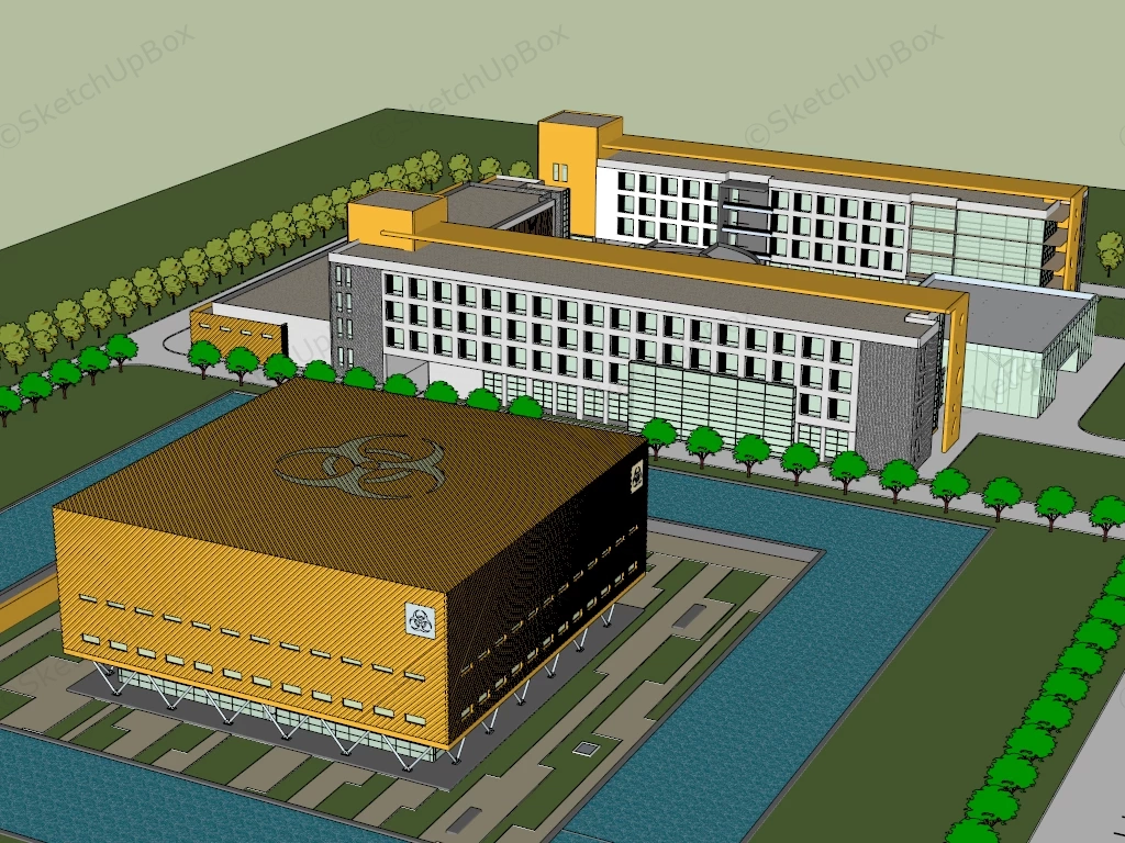 Biohazard Research Center sketchup model preview - SketchupBox