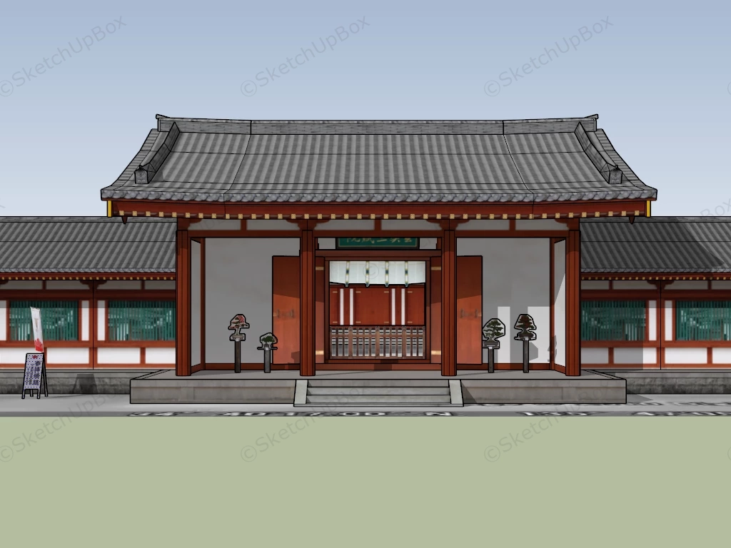 Daci'en Temple sketchup model preview - SketchupBox