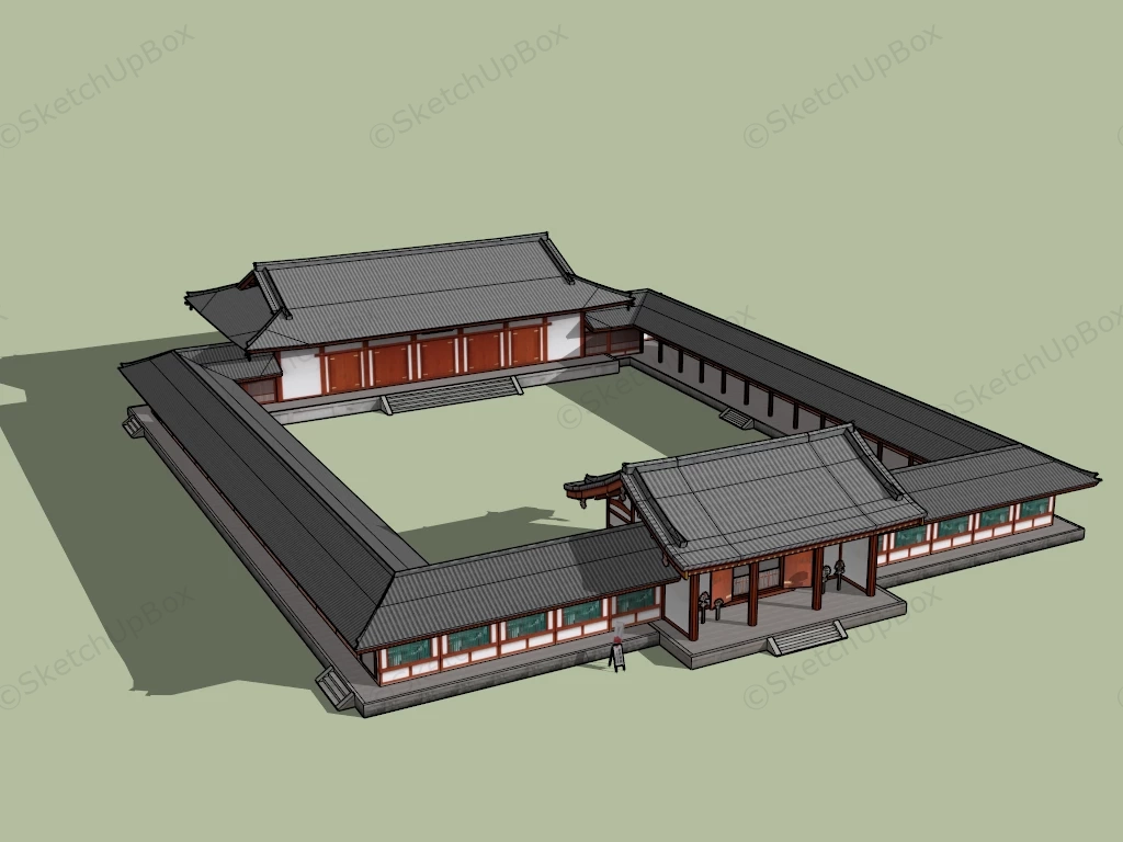 Daci'en Temple sketchup model preview - SketchupBox