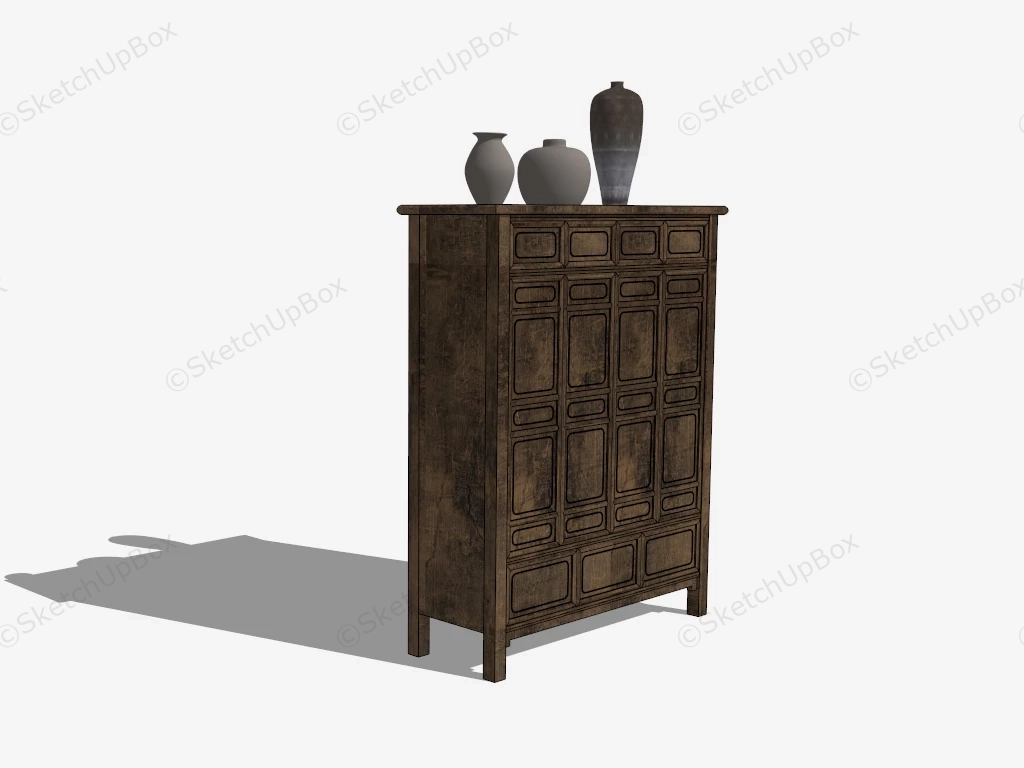 Vintage Dresser sketchup model preview - SketchupBox