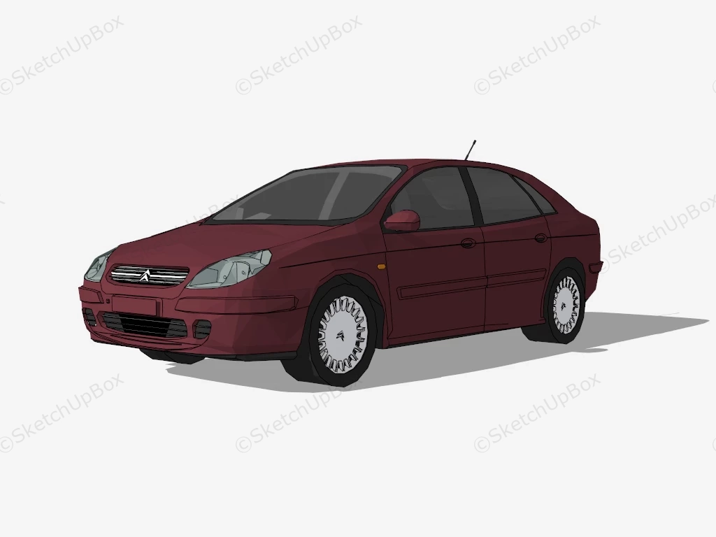 Citroen C5 Saloon sketchup model preview - SketchupBox