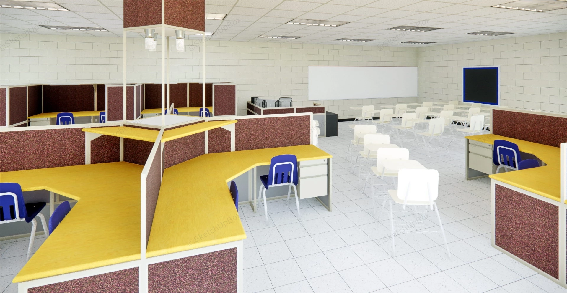 School Science Laboratory sketchup model preview - SketchupBox