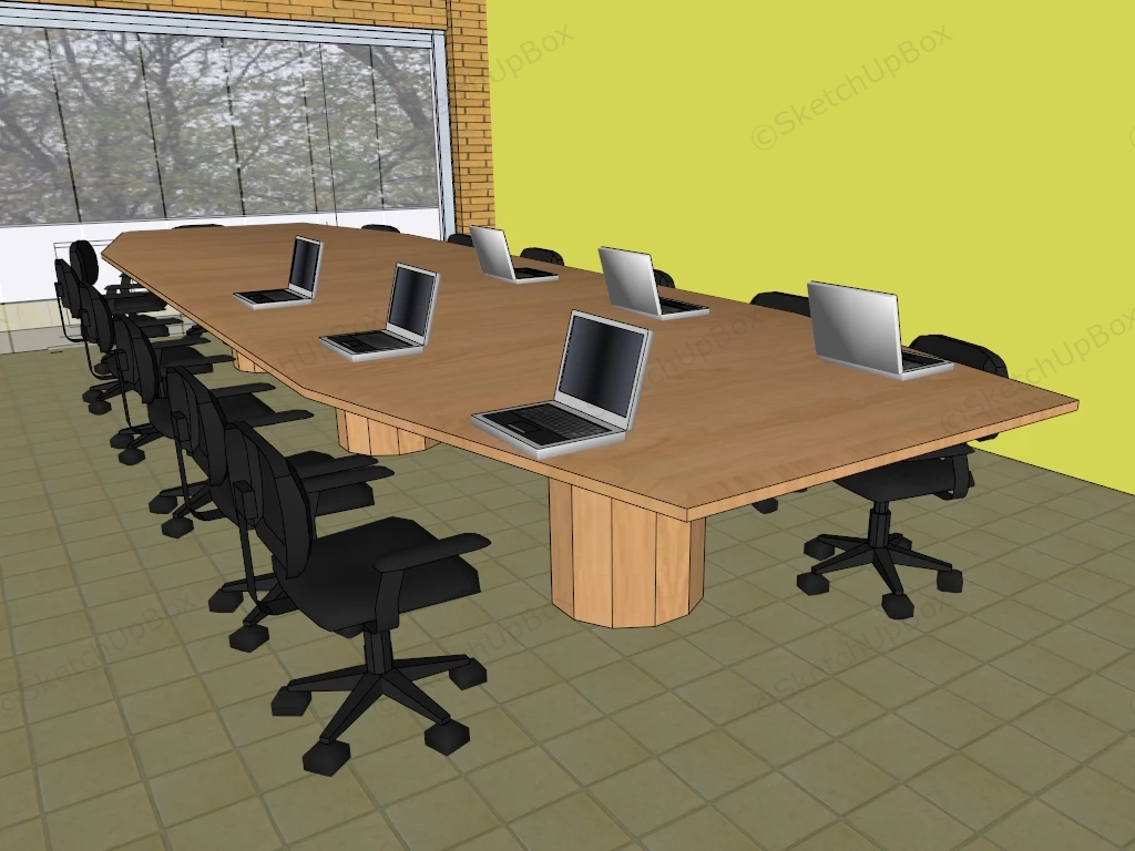 Office Meeting Room sketchup model preview - SketchupBox