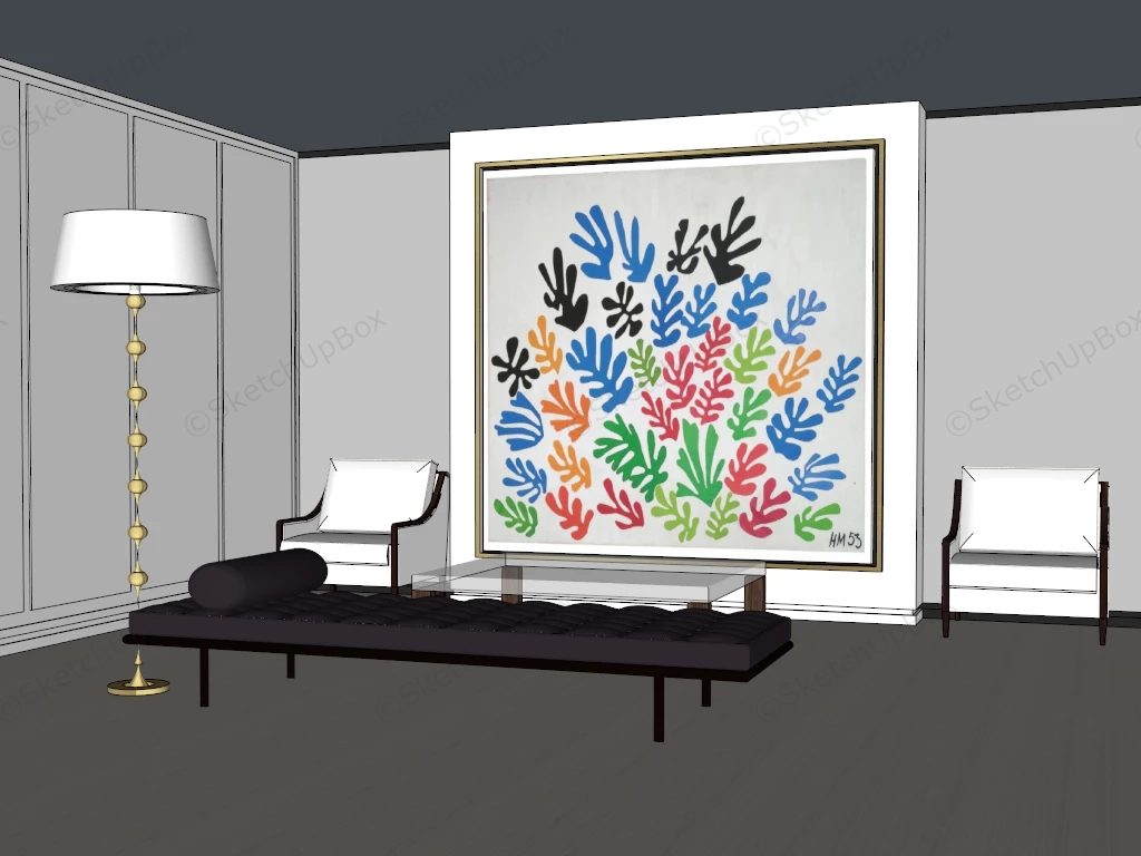 Modern Office Reception Room sketchup model preview - SketchupBox