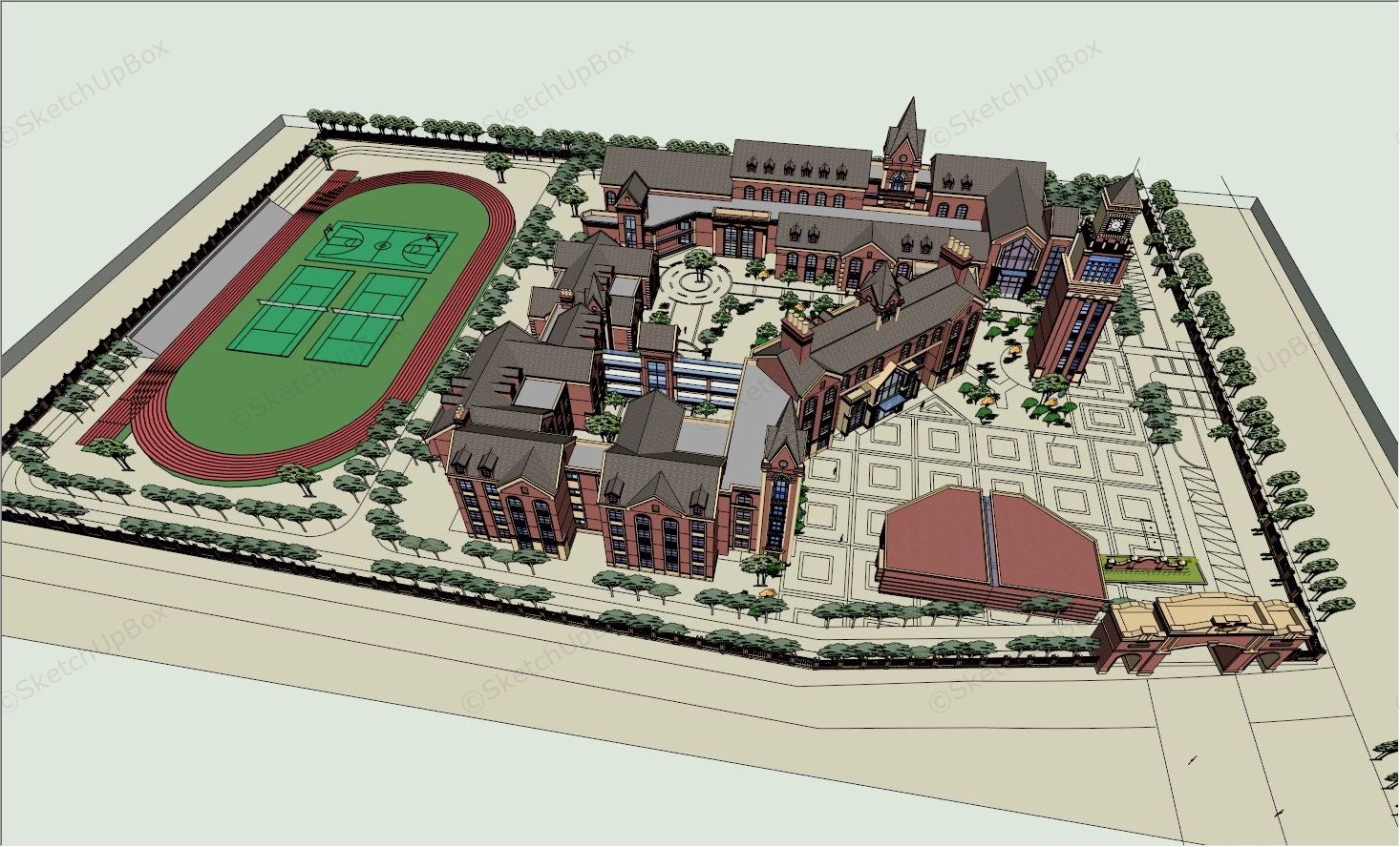 Middle School Design Project sketchup model preview - SketchupBox