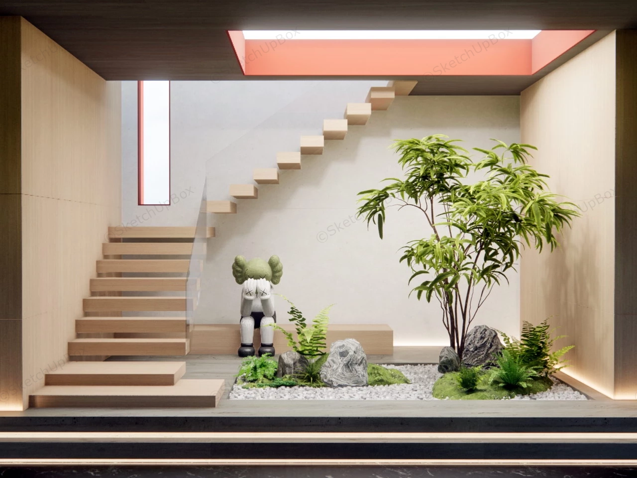 Indoor Under Stair Garden Ideas sketchup model preview - SketchupBox