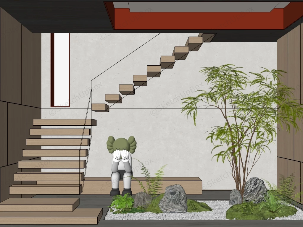 Indoor Under Stair Garden Ideas sketchup model preview - SketchupBox