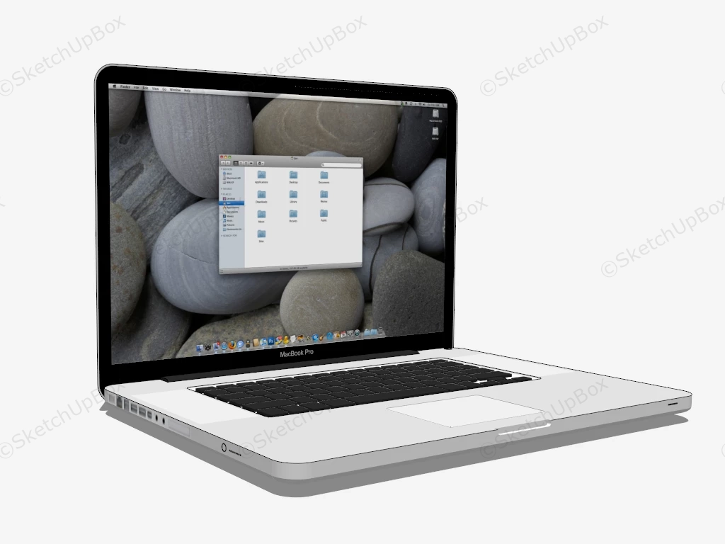 Apple MacBook Pro sketchup model preview - SketchupBox