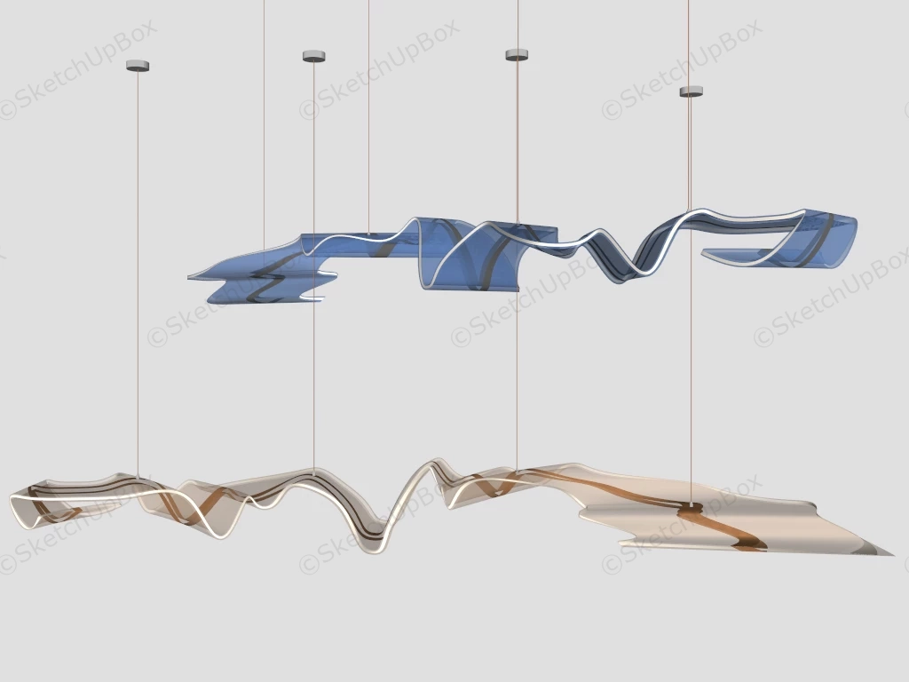 Modern Art Deco Pendant Lights sketchup model preview - SketchupBox