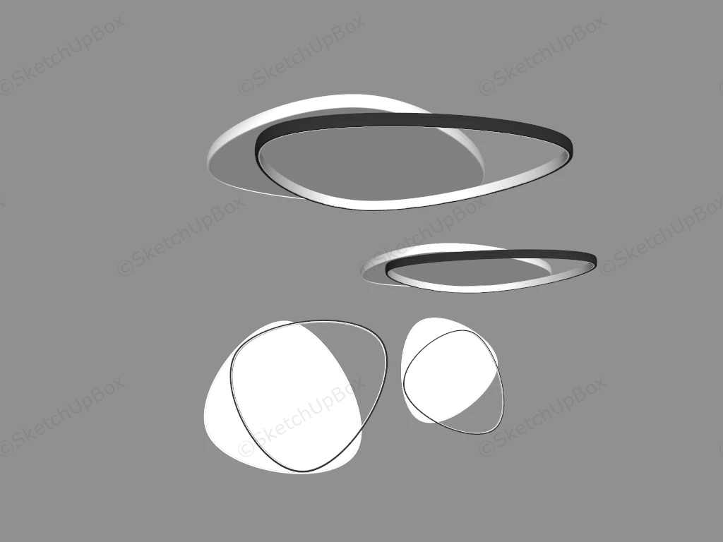 Art Deco Ceiling Lights sketchup model preview - SketchupBox