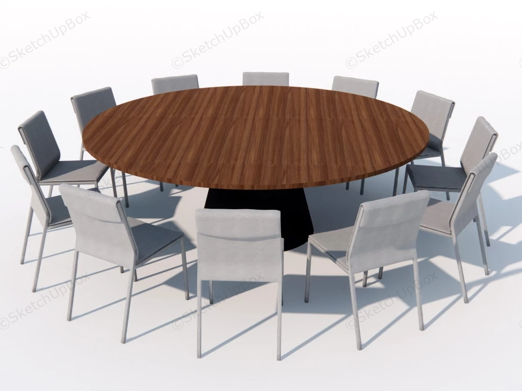 Wedding Banquet Table And Chairs sketchup model preview - SketchupBox