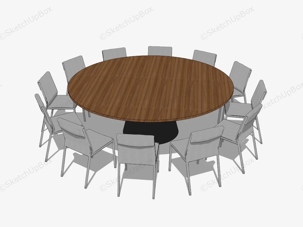 Wedding Banquet Table And Chairs sketchup model preview - SketchupBox