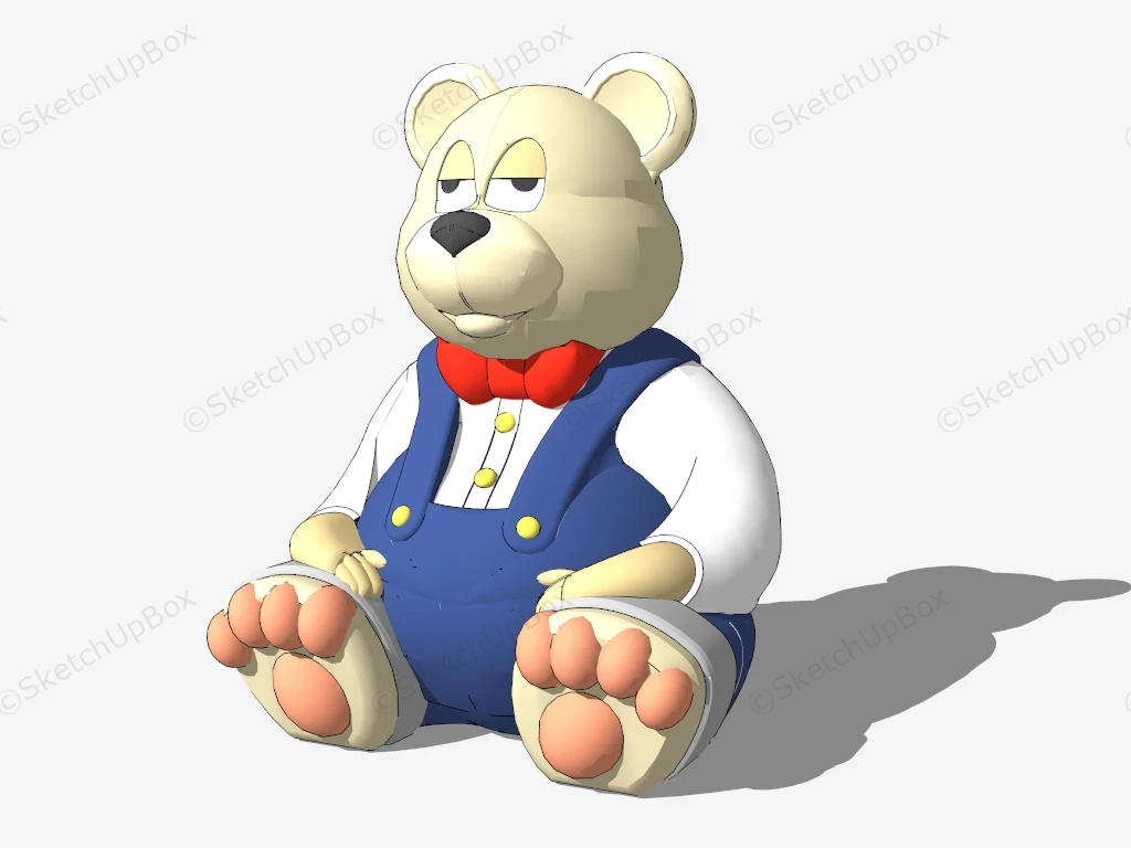 Teddy Bear Toy sketchup model preview - SketchupBox