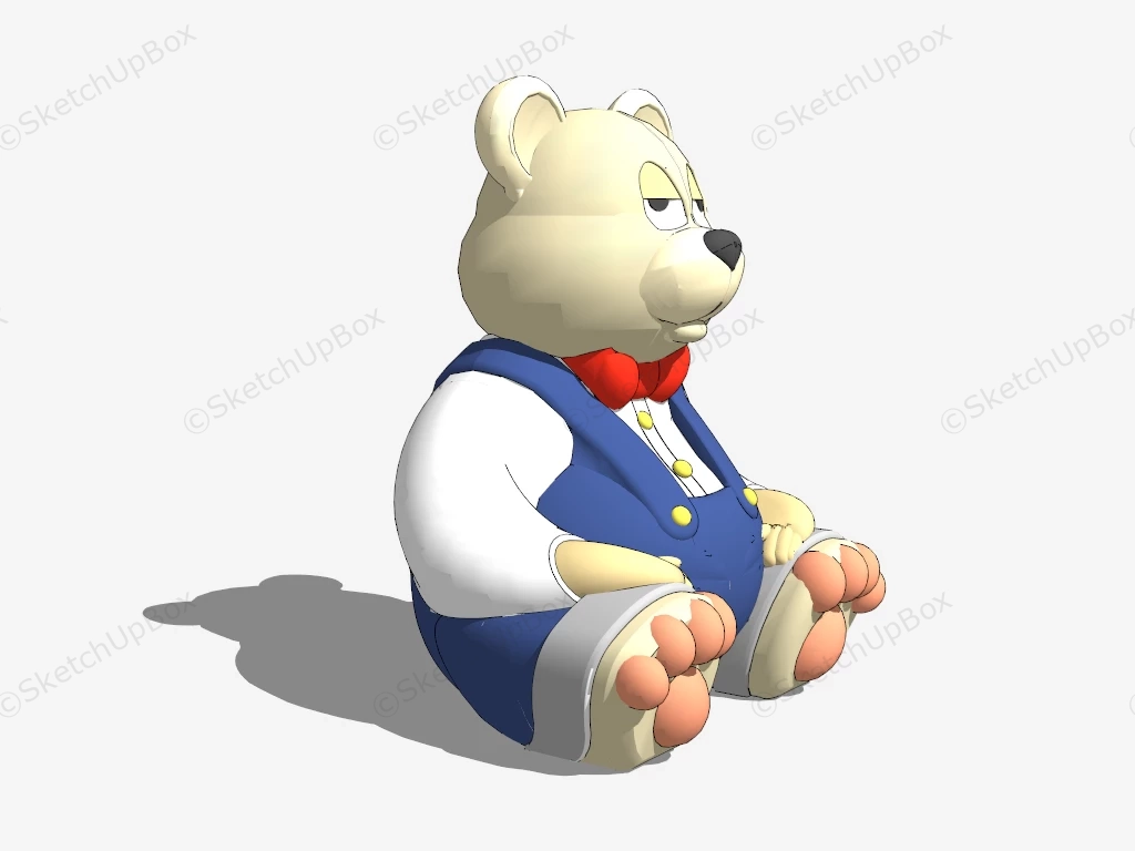 Teddy Bear Toy sketchup model preview - SketchupBox