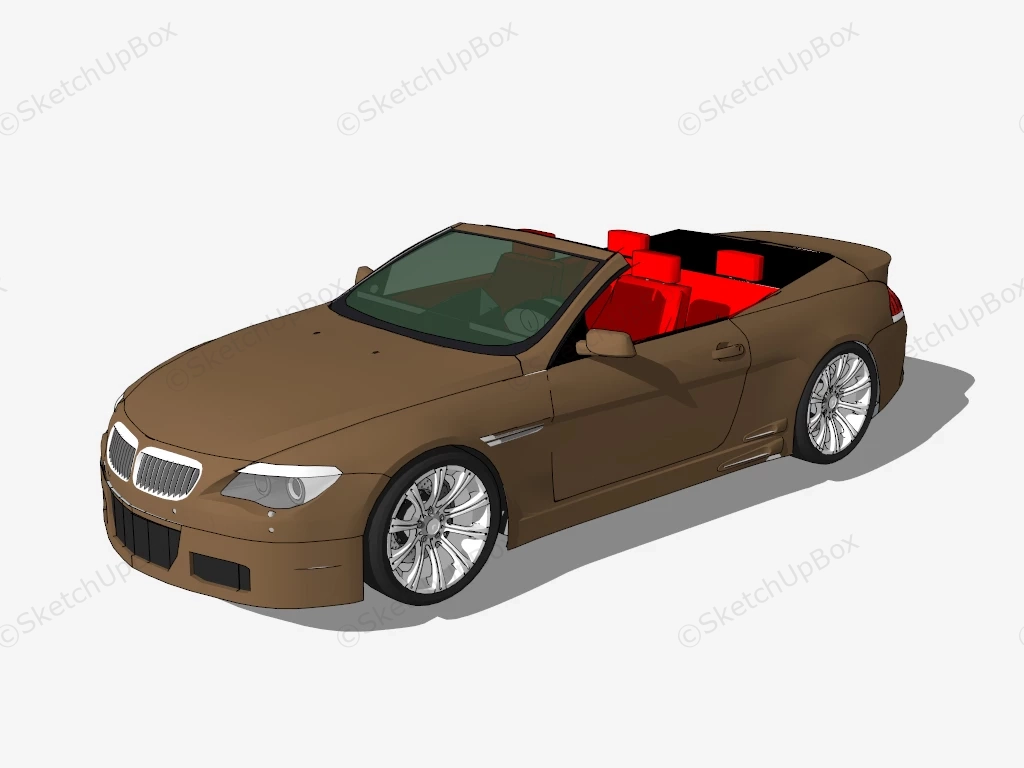 BMW M6 Convertible sketchup model preview - SketchupBox