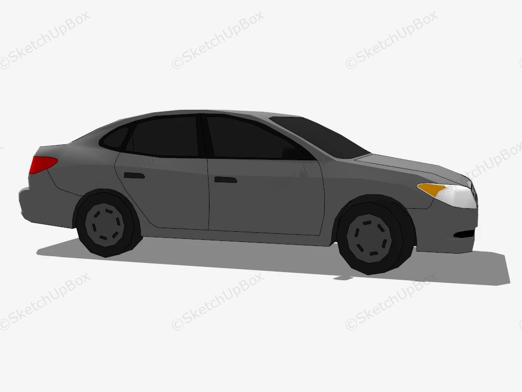 Hyundai Elantra sketchup model preview - SketchupBox