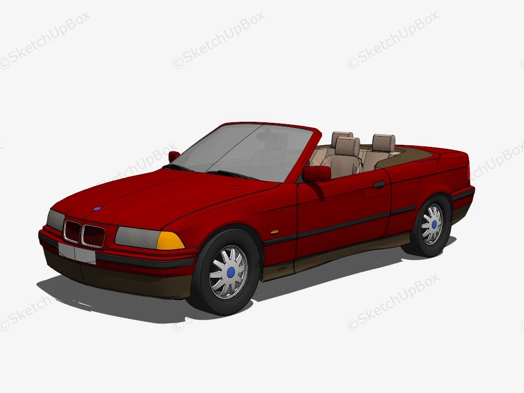 BMW 325i Convertible sketchup model preview - SketchupBox