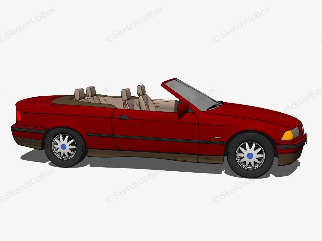 BMW 325i Convertible sketchup model preview - SketchupBox