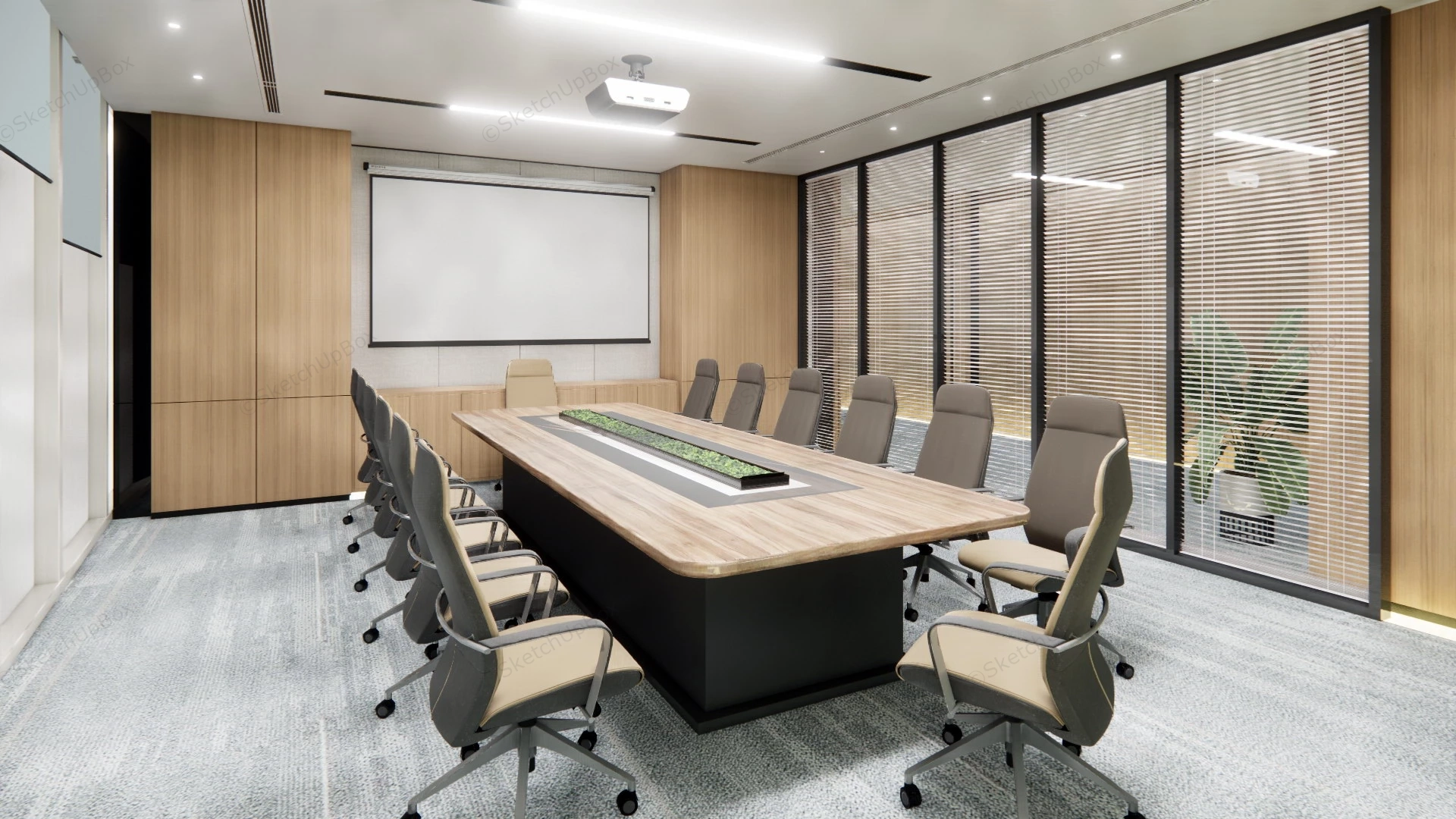 Modern Luxury Meeting Room Design sketchup model preview - SketchupBox