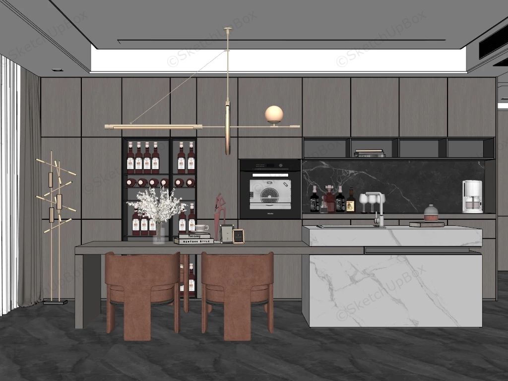 Luxury Home Bar Design Idea sketchup model preview - SketchupBox