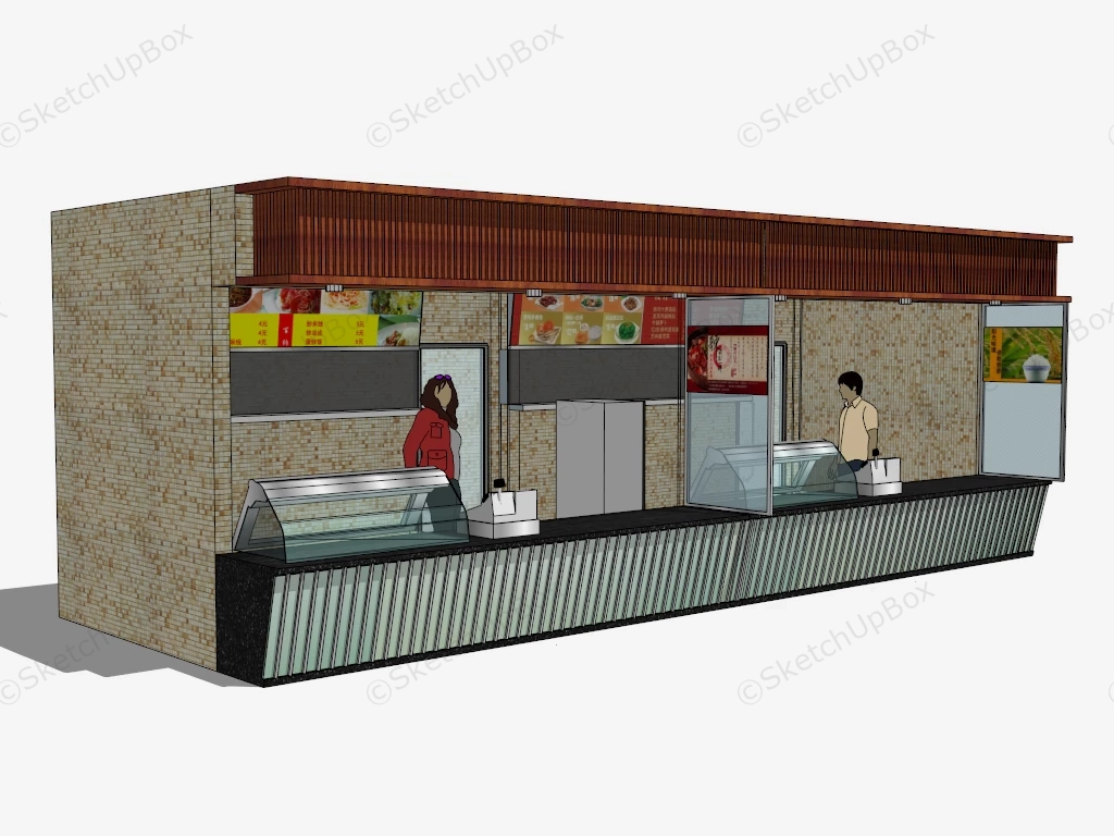 Outdoor Food Concession Stand sketchup model preview - SketchupBox