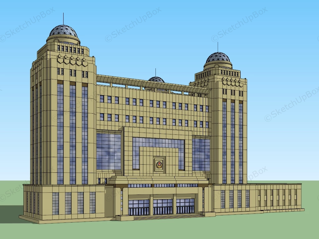 Government Office Building sketchup model preview - SketchupBox