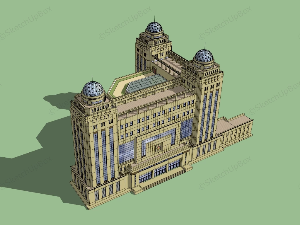 Government Office Building sketchup model preview - SketchupBox