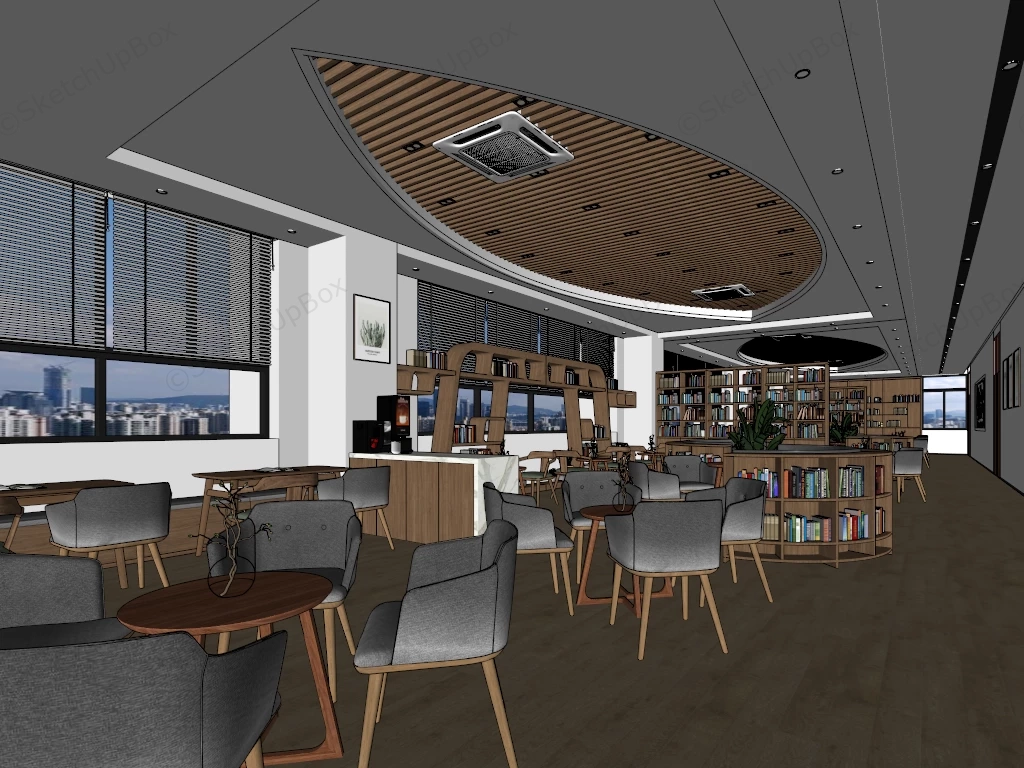 Office Reading Room sketchup model preview - SketchupBox