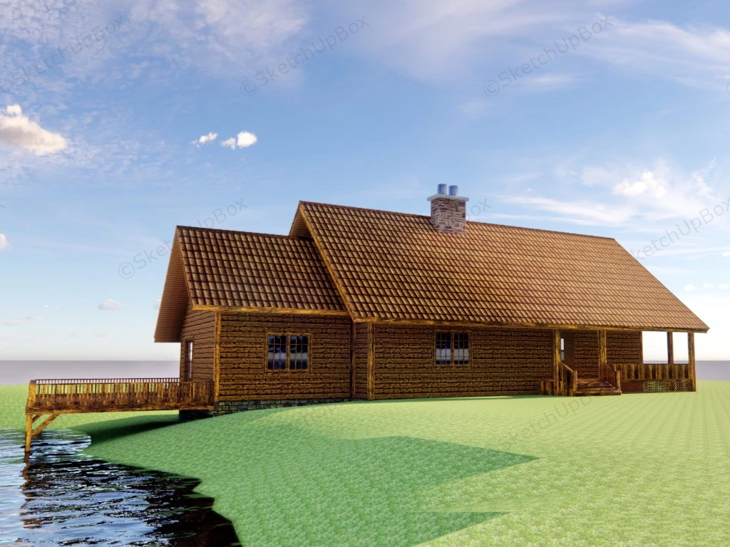 Lakeside Country House sketchup model preview - SketchupBox