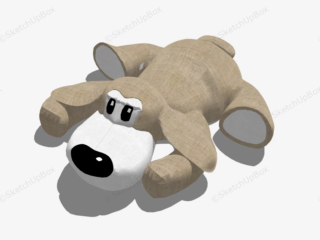 Stuffed Dog Toy sketchup model preview - SketchupBox