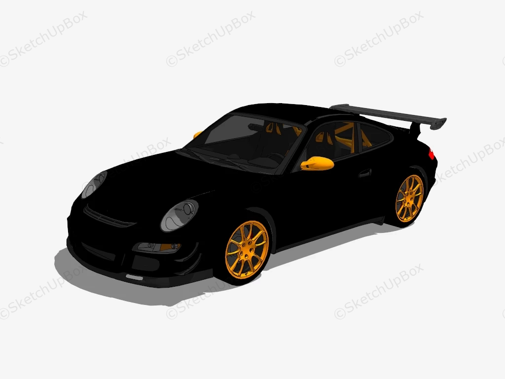 Porsche 911 Carrera GT3 RS sketchup model preview - SketchupBox