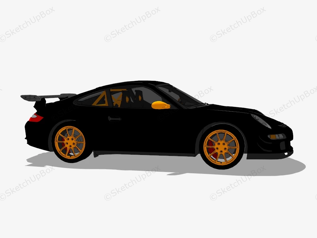 Porsche 911 Carrera GT3 RS sketchup model preview - SketchupBox