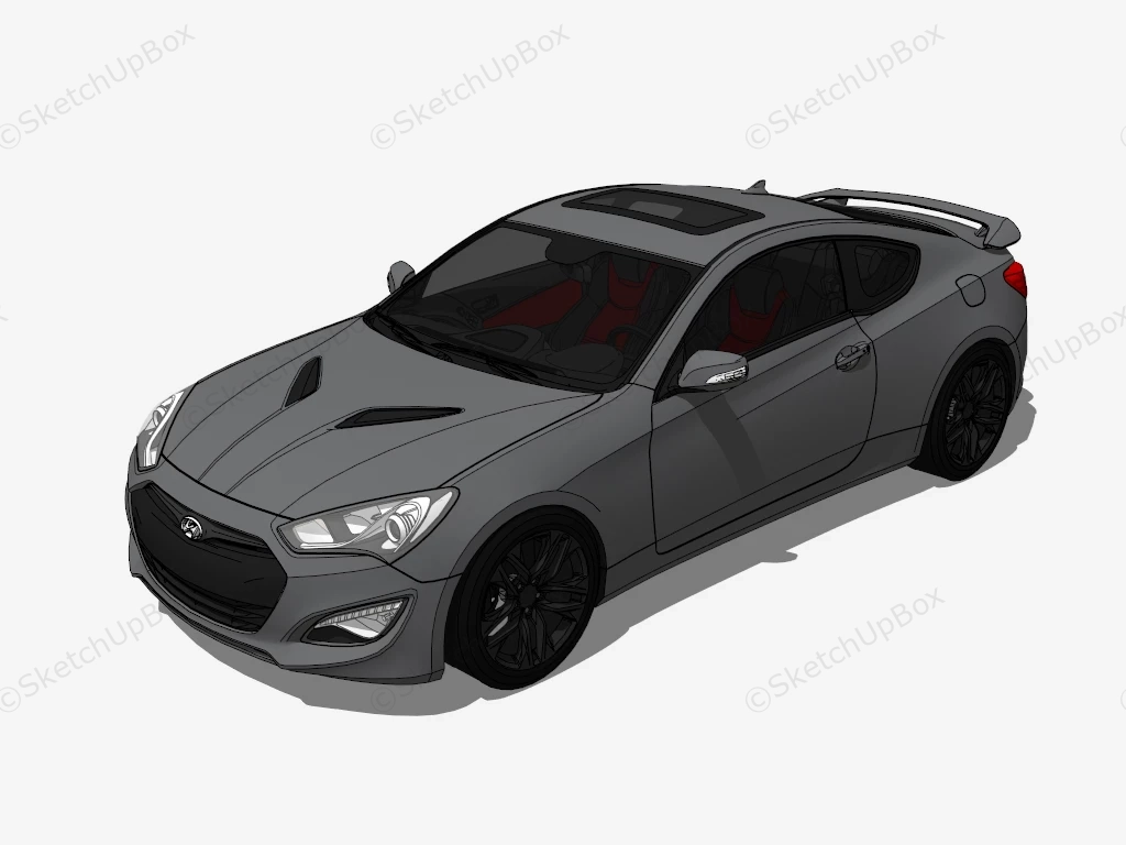 Hyundai Genesis Coupe sketchup model preview - SketchupBox