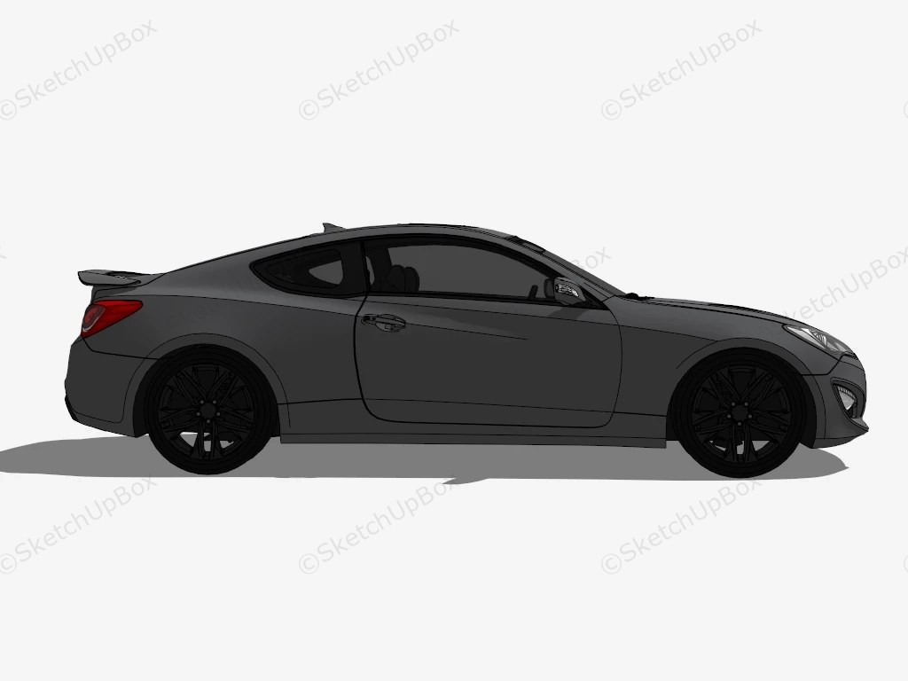 Hyundai Genesis Coupe sketchup model preview - SketchupBox