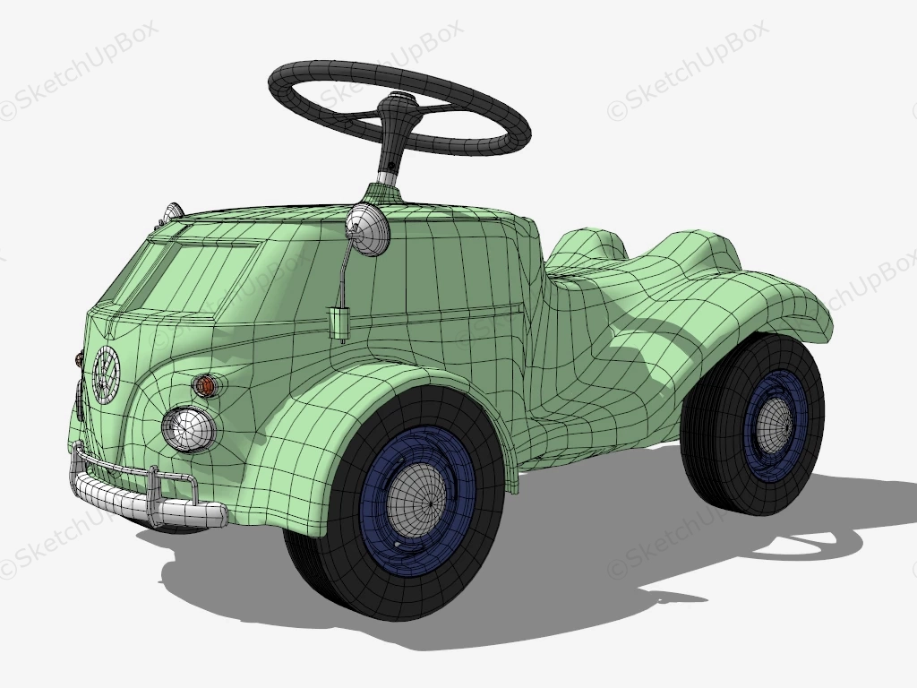 Big Bobby Car Green sketchup model preview - SketchupBox