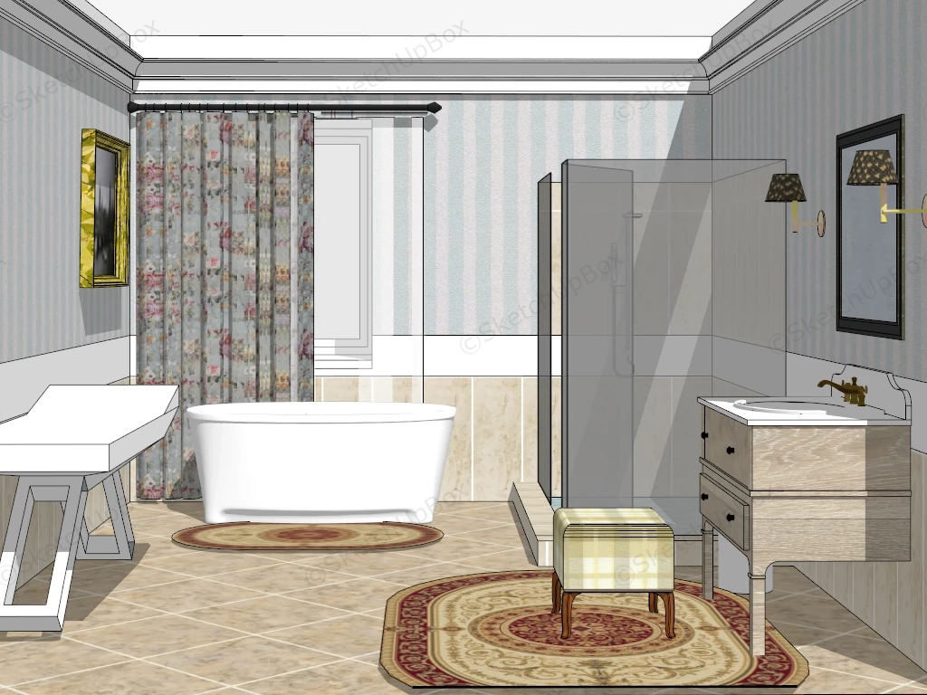 Master Bathroom Idea sketchup model preview - SketchupBox