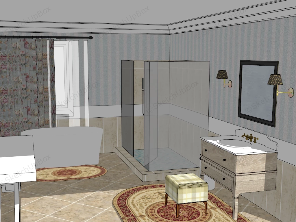 Master Bathroom Idea sketchup model preview - SketchupBox