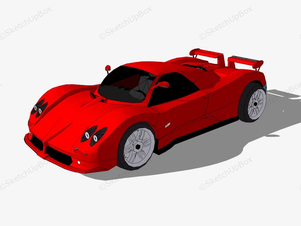 Pagani Zonda sketchup model preview - SketchupBox