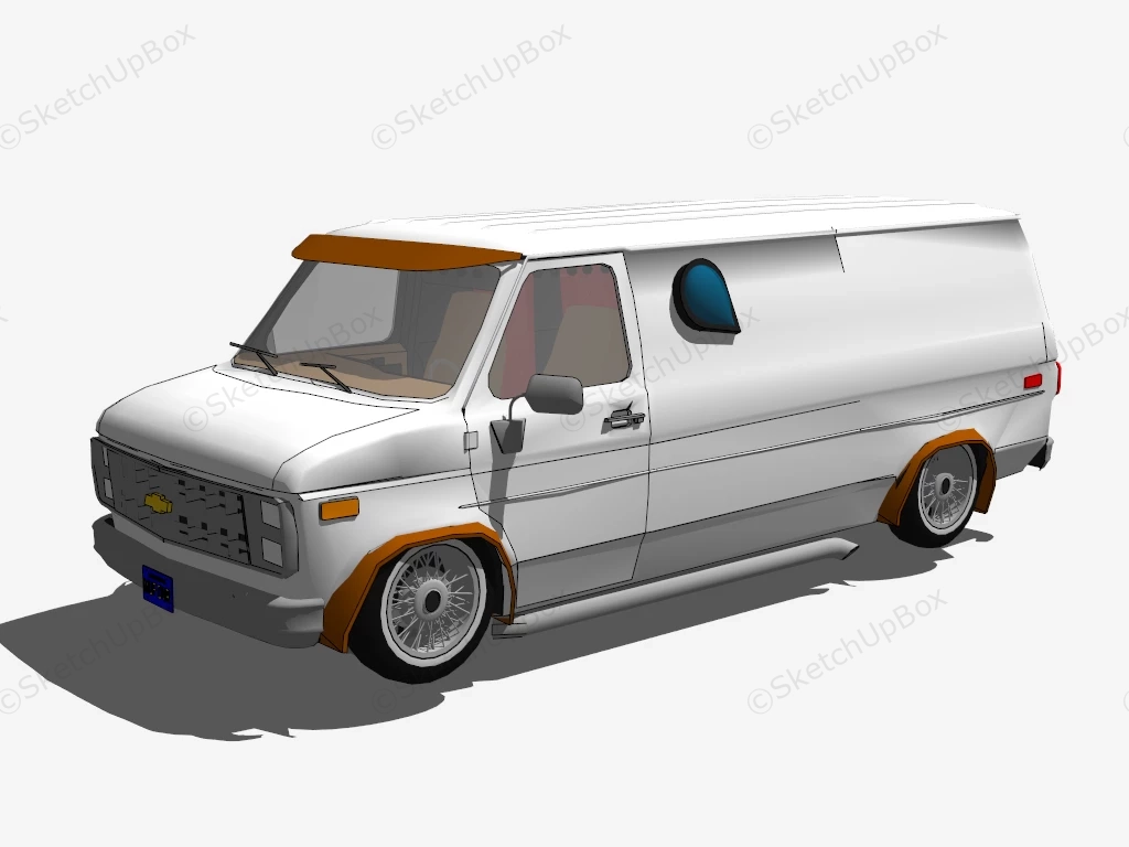 Chevrolet Chevy Van sketchup model preview - SketchupBox