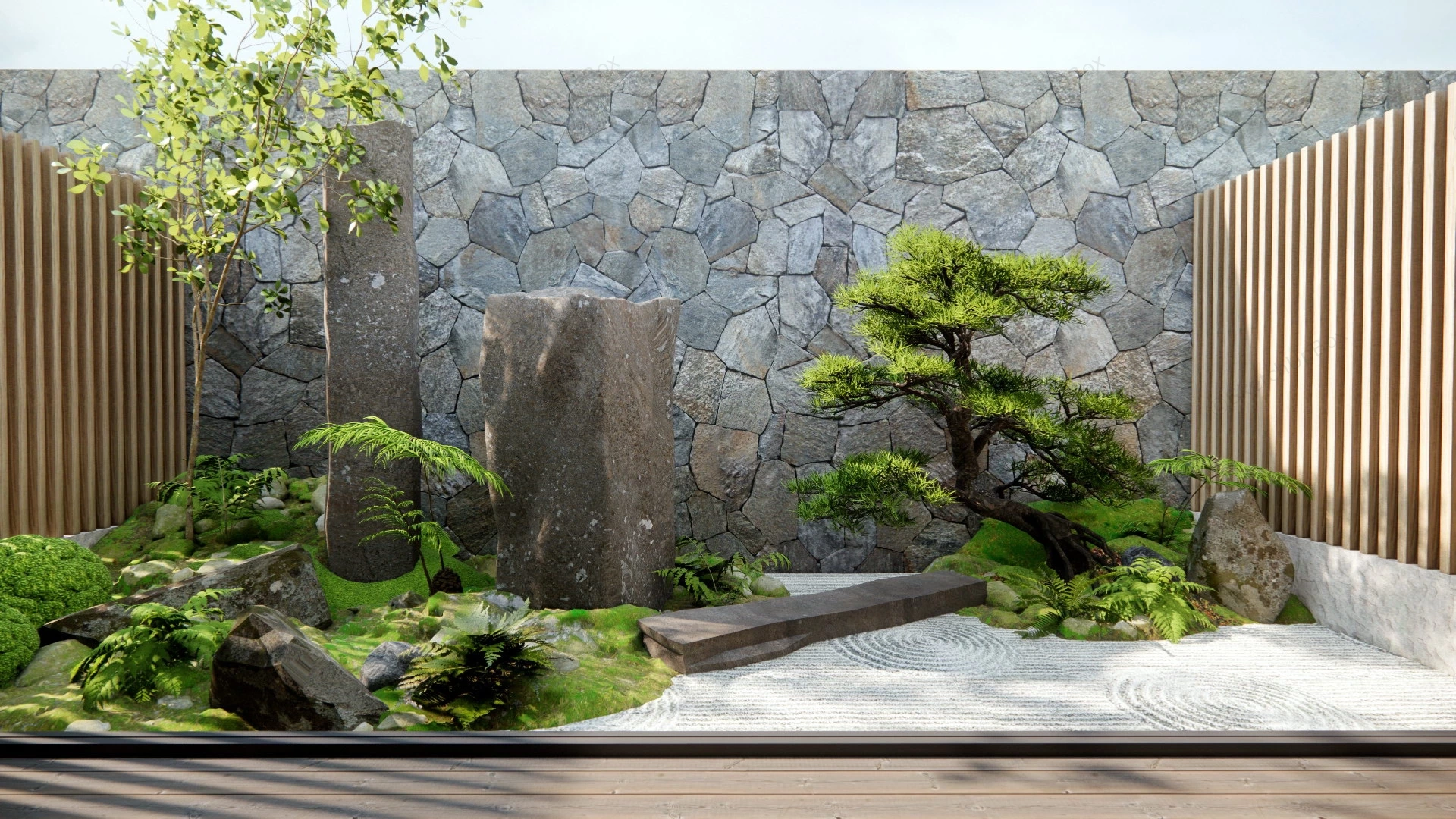 Zen & Stone Garden Idea sketchup model preview - SketchupBox