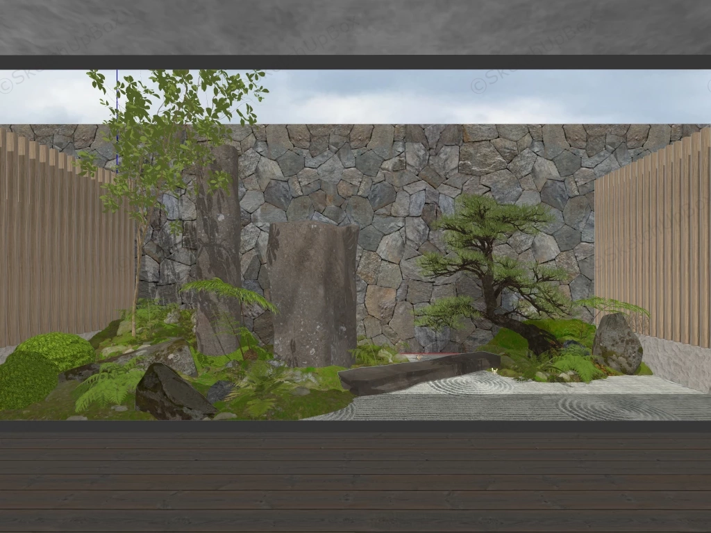 Zen & Stone Garden Idea sketchup model preview - SketchupBox