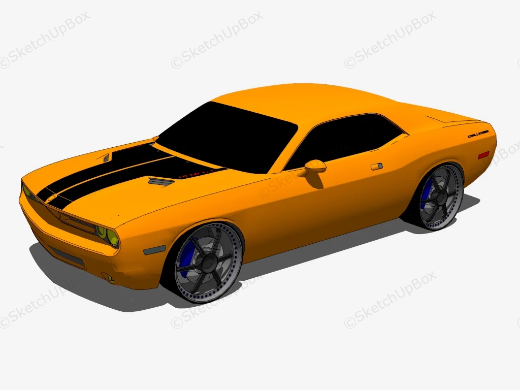 1970 Dodge Challenger sketchup model preview - SketchupBox