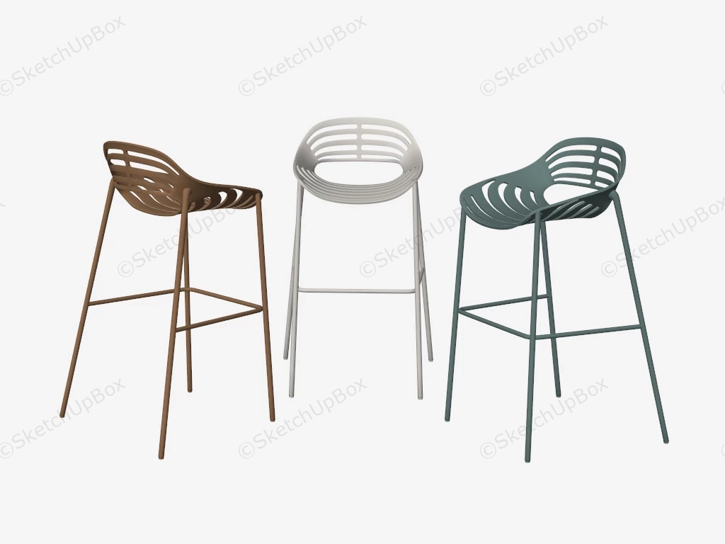 Outdoor Bar Chair Set sketchup model preview - SketchupBox