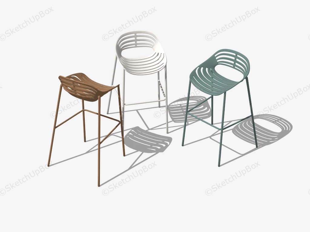 Outdoor Bar Chair Set sketchup model preview - SketchupBox