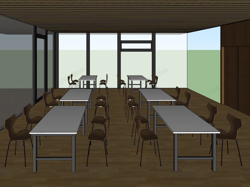 Restaurant Table Set sketchup model preview - SketchupBox