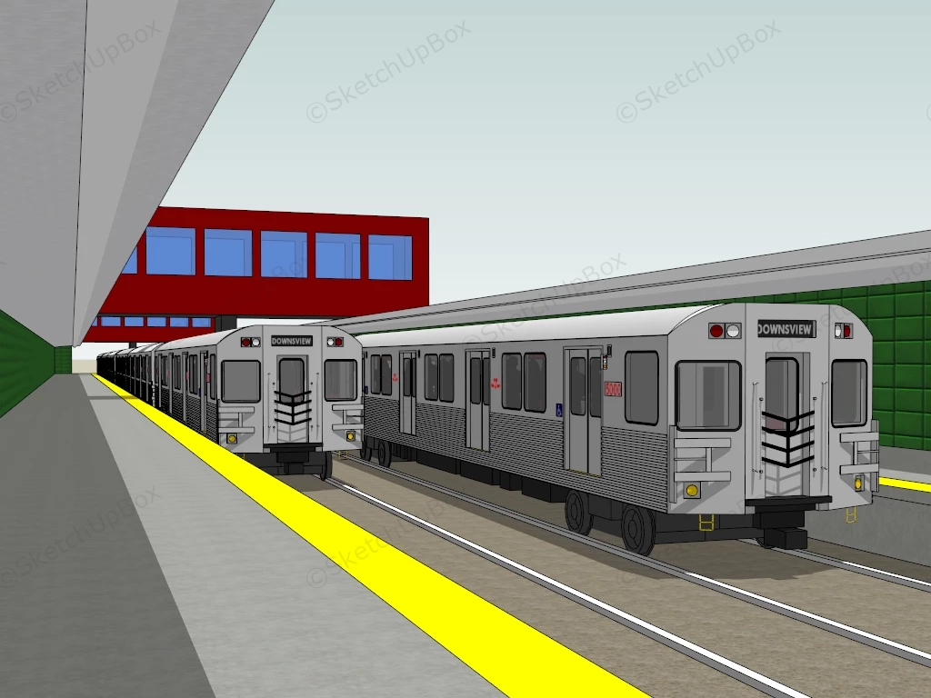 Train Station Platform sketchup model preview - SketchupBox