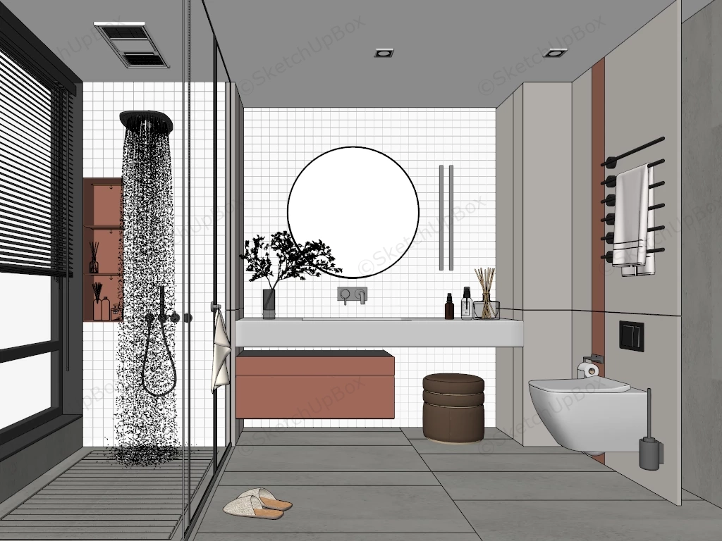 Small Master Bathroom Design sketchup model preview - SketchupBox