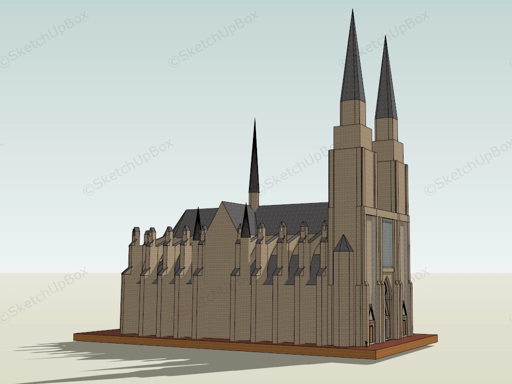 Gothic Cathedral sketchup model preview - SketchupBox